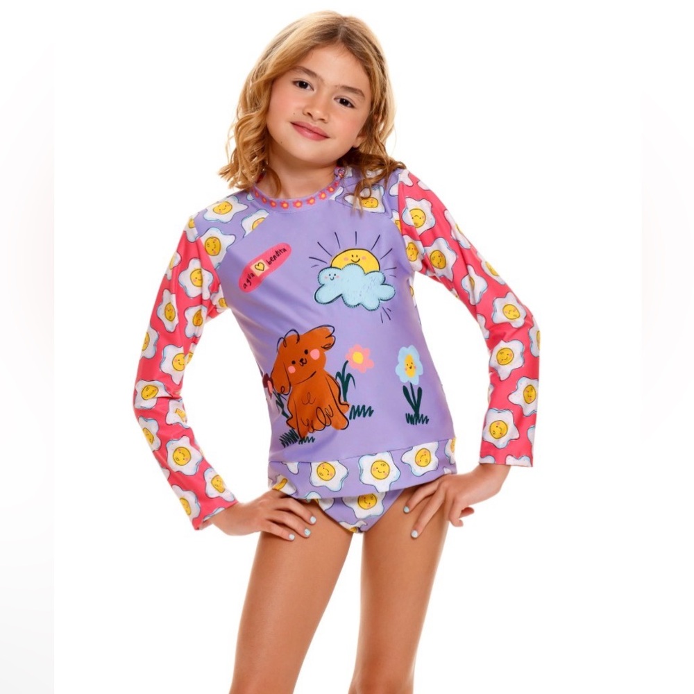 Agua Bendita lackie  kids Rashguard size 8